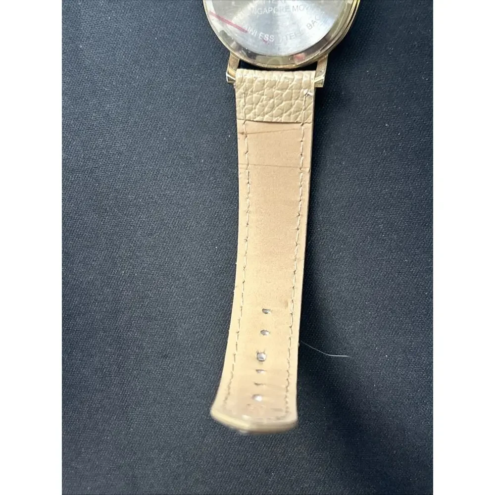 Decree Gold Tone Case Beige And White Dial Women’s Quartz Watch